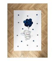MEKTA HOME BEBEK VE ÇOCUK ODASI Filli Mavi Balon Desenli Halı