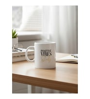 Positive Vibes Only Temalı Seramik Kupa