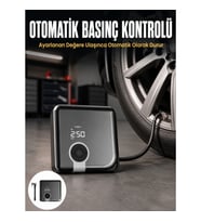 Mey İthalat® Kompakt Tasarımlı LED Işıklı Taşınabilir Diyafram Tip Kompresör Yeni Nesil