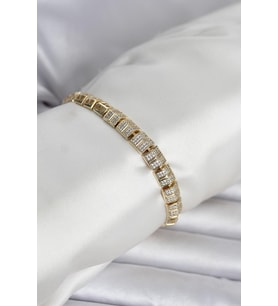Xuping Zirkon Taşlı Gold Renk Kadın Bileklik 5886 - HPSBYI4832-2037