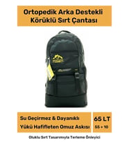 Ortopedik Su Geçirmez Konfor Modeli Fermuarlı Büyük Boy Çok Gözlü Bölmeli Kamp Outdoor Sırt Çantası