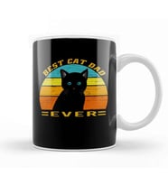 Best Cat Dad Ever Vintage Kedi Kupa Bardak Porselen
