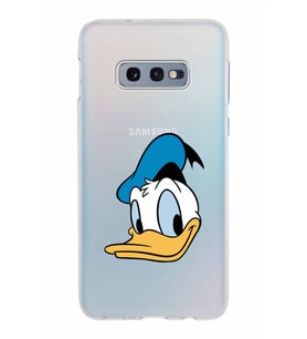 Samsung Galaxy S10E Kapak Donald Duck Tasarımlı Şeffaf Silikon Kılıf