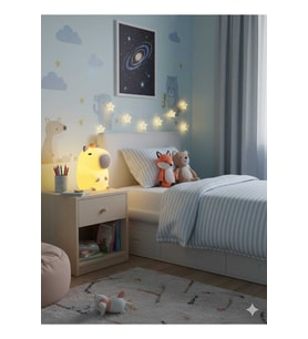 capy bara yumuşak çocuk gece lambası sarzlı dokundukça renk değişir (D.Krem)