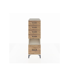 Kronos Dolap Tek Raflı 5 Çekmeceli 44x59x134 Aytaşı-Çam