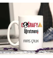 Coğrafya Öğretmenine Özel Öğretmenler Günü Hediyesi Kişiye Özel Kupa Bardak