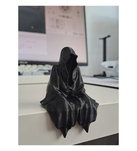 3D Masa - Kitaplık - Gamer Dekorasyonu Ghost Azrail Kitaplık Figürü
