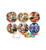 BİLGE tasarım Ahşap sevgili nostaljik Bardak Altlığı - 6 lı set Set AHŞAP ÖZEL TASARIM KUTULU