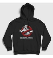 Presmono Unisex Siyah Logo Film Hayalet Avcıları Ghostbusters Kapüşonlu Sweatshirt 245343tt