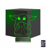 Luvivia Bebek Yoda 3D Lamba - Masa Gece Lambası