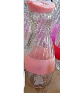 KAPAKLI SİLİKONLU SÜRAHİ (Pembe)