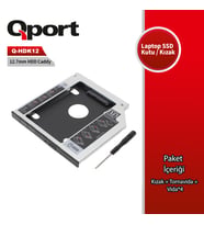 QPORT Q-HDK12 2.5" HDD/SSD UYUMLU CEVIRICI 12.7" KIZAK