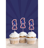 Lunapark Temalı * 1 (bir) Yaşında Cupcake Süsü '10lu