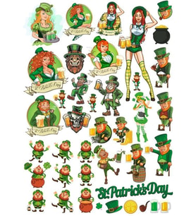 İrlandalı Sticker Set-2 25 Parça Telefon, Tablet, Defter, Laptop Sticker