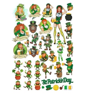 İrlandalı Sticker Set-2 25 Parça Telefon, Tablet, Defter, Laptop Sticker
