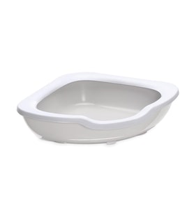 Imac Fred Açık Köşe Kedi Tuvaleti Bej/beyaz 51x51x15,5cm
