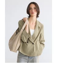 LCW EVERYDAY Haki Modal Karışımlı Kadın Blazer Ceket