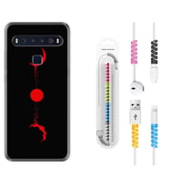 TCL 10L 10 Plus 10SE 20E 20SE 30SE L7 Kılıf Kablo Koruma Spiral Silikon Red Moon 1710