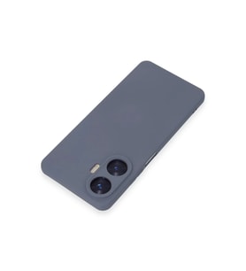 Realme C55 Kılıf Nano içi Kadife Silikon - Gri