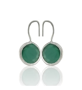 Kadir Jewellery Gümüş Kaplama Kadın Taşlı Küpe -El İşçiliği Ve Hipoalerjenik Küpe