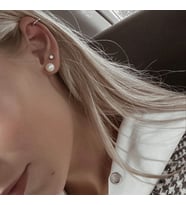 Sade İnci Küpe 10 mm (Çok Renkli)