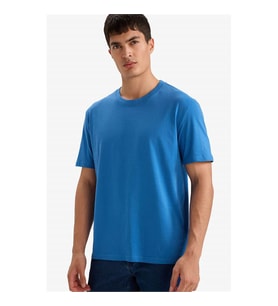 Defacto Basic Mavi Erkek T-Shirt V7699AZ/BE410