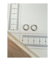 316 L Cerrahi Çelik 1,6mm*8mm Çelik Halka Küpe Gümüş