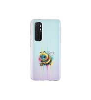 Xiaomi Mi Note 10 Lite ile uyumlu Splash arı tasarımlı şeffaf silikon kılıf