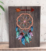 BK Gift Kızılderili Tasarımlı Dekoratif Mini Kanvas Tablo 15x20cm-1