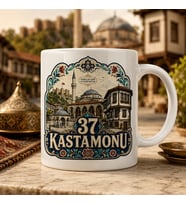 37 Kastamonu Geleneksel Motifli Tarihi Şehir Kupa