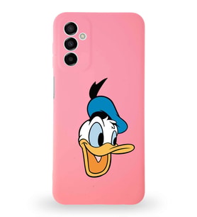 Samsung Galaxy M13 Uyumlu Lansman Kılıf Altı Kapalı İçi Kadife  Donald Duck-A Tasarımlı  Kapak (Şeffaf)