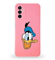 Samsung Galaxy M13 Uyumlu Lansman Kılıf Altı Kapalı İçi Kadife  Donald Duck-A Tasarımlı  Kapak (Şeffaf)