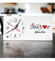 Doktor Temalı İsme Özel Şık Masa Saati