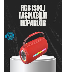 20w Güçlü Ses Çift Sürücülü Rgb Led Işıklı Bluetooth 5.3 Hoparlör