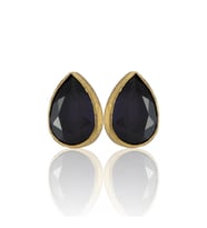 Kadir Jewellery 22 Ayar Altın Kaplama Fosil Taşlı Küpe -El İşçiliği Ve Hipoalerjenik Küpe