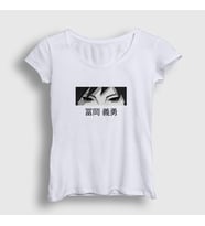 Presmono Kadın Beyaz Eyes Giyu Tomioka Anime Demon Slayer Kimetsu No Yaiba T-Shirt 298361tt (Beyaz)