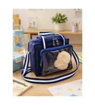 Çocuk Termal Okul Beslenme Çantası Şeffaf Cepli Peluş Aksesuarlı Omuz Askılı Lunch Bag