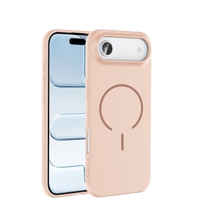 Apple iPhone 17 Air Uyumlu Kılıf M-safe Şarj Özellikli Zore Meta Kapak (Rose)