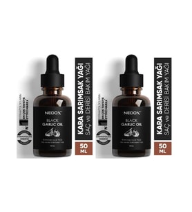 NEDOX 2 Adet Aşırı Yıpranmış Ve Dökülen Saçlara Özel Kara Sarımsak Yağı 50 Ml