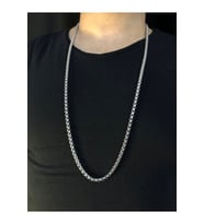 5mm 90 Cm 316 L Paslanmaz Kare Model Sevgiliye Eşe Babaya Erkek Çelik Zincir Kolye