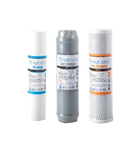 AQUAFLY ÇİFT KARBONLU 3LÜ SU ARITMA FİLTRESİ AÇIK KASA CİHAZ UYUMLU