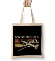 Retro Swordfish Bez Çanta Uzun Saplı