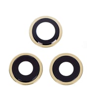 Apple iPhone 12 Pro Uyumlu Çerçeveli Arka Kamera Camı Lens (Altın)