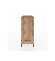 Kronos Komodin 4 Raflı Tek Çekmeceli Tek Kapaklı 44x59x96 Çam-Çam