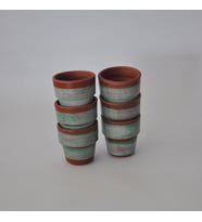 Seramik Konik Saksı-6'LI PAKET (Yeşil)