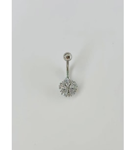 Çiçek Detaylı Göbek Piercing - Pg0041