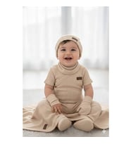 Erkek Bebek Raporlu 7 Li Zıbın Hastane Çıkış Seti (KAHVE)