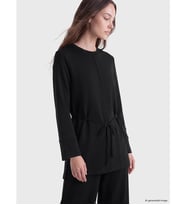 LCW Modest Siyah Soft Touch Kadın Sweatshirt Tunik