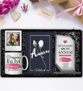 Anneler Gününe Özel Kişiye Özel Kristal Cam Plaket & Tasarım Kupa & Kişiye Özel Fotoğraf Çerçevesi & Tasarım Defter