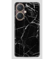 Vivo Y27 Kılıf Desenli Silikon Fragile Black Mermer 1378